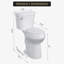 Toilette ronde deux pièces de 21 po de hauteur de fauteuil, poignée latérale, siège haut pour personnes âgées, salle de bain compacte avec siège à fermeture en douceur blanche