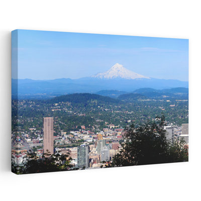High Angle View Of A City Mt Hood Portland Oregon Usa Abstract Contemporary Architecture City Art