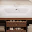 Armoire de salle de bain brune de style ancien