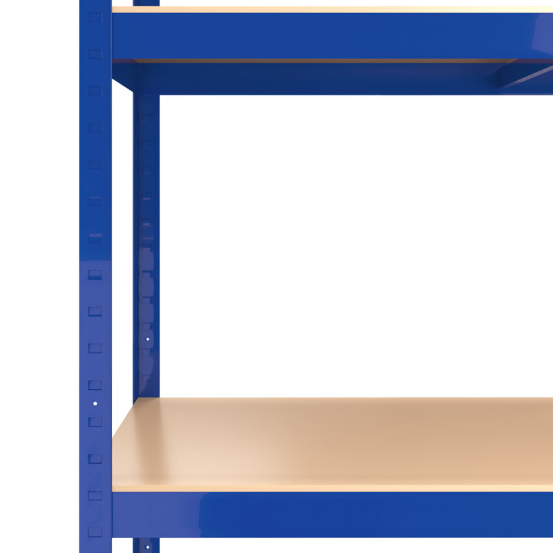 Kymbre Steel Shelving Unit, 200cm H x 100cm W x 50cm D, Blue