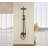 Brushed Gold Wall Mount Pressure Balanced Shower System with High Pressure Rain Shower Head, Handheld Sprayer and Adjustable Slide Bar-133058748