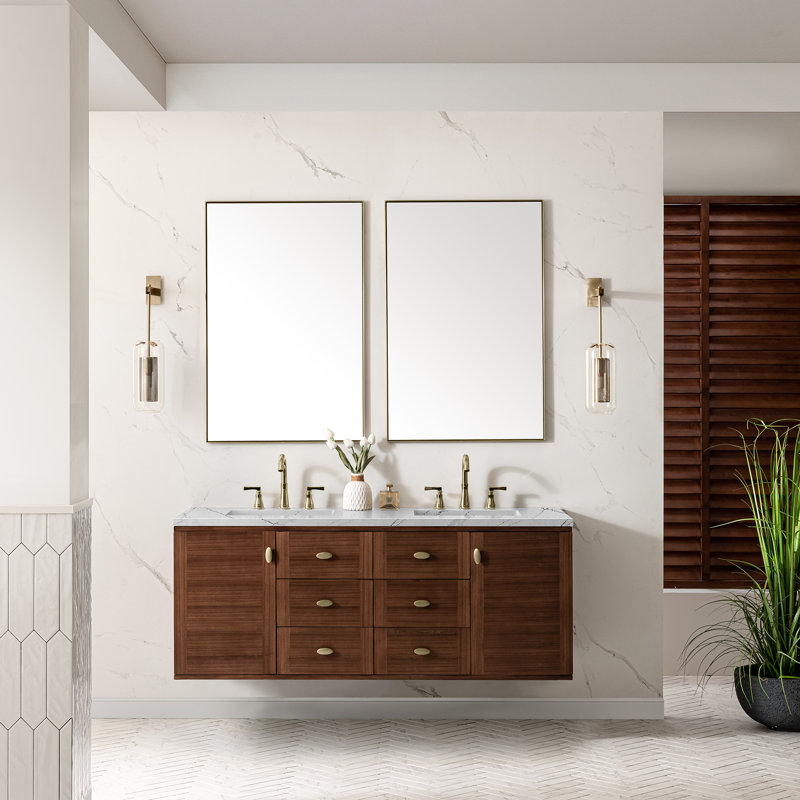 Amberly 60'' W Double Vanity, Ethereal Noctis