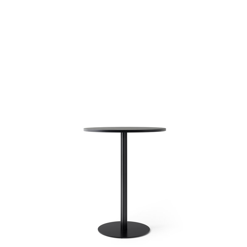 Harbour Round Dining Table, 31.5" W x 31.5" L, Standard Height, Charcoal Linoleum