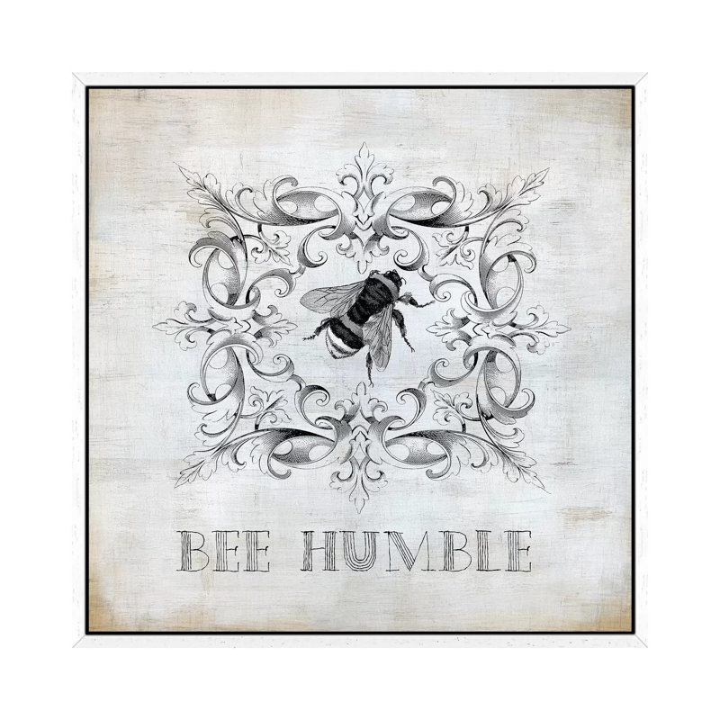 Bee Humble by Carol Robinson - Print on Canvas, 45.72 cm H x 45.72 cm W, White Framed