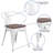 Kester 4 Pk. Metal Chair with Wood Seat and Arms-1117605090