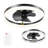 20" Ceiling Fan with LED Light, Remote Control, WhisperQuiet DC Motor, 6 Speeds, Matte Black, Reversible Airflow