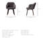 Fauteuil rembourré gris foncé