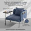 Chaise de loisir décorative avec petite table et coussin de dossier-1121055297