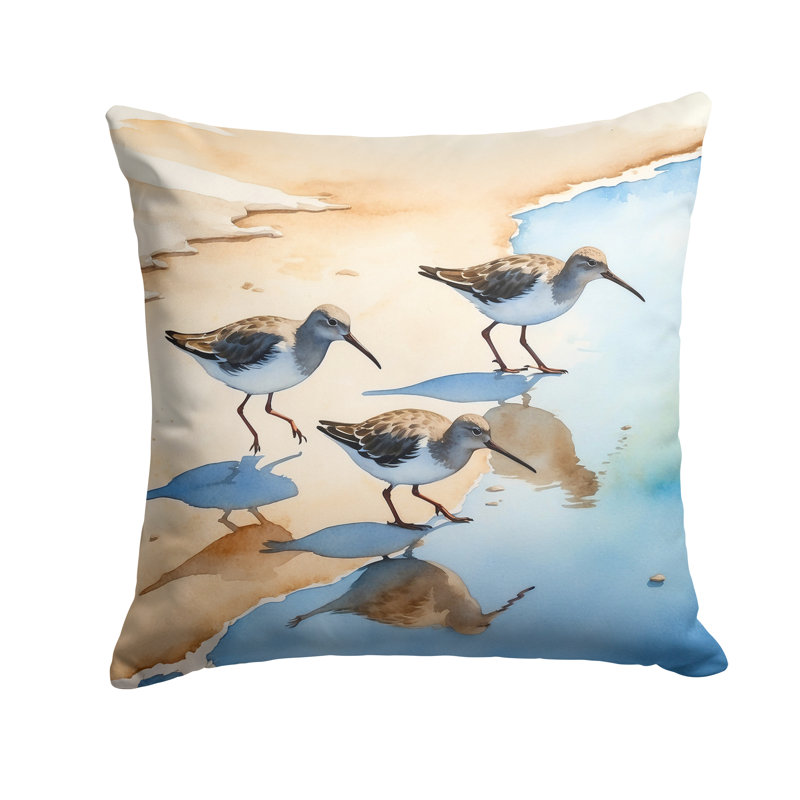 Sandpipers Throw Pillow, Square 14"