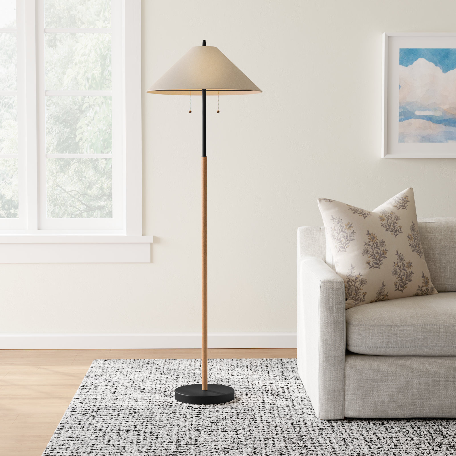 Florina 62'' Floor Lamp, Gold, Whiter