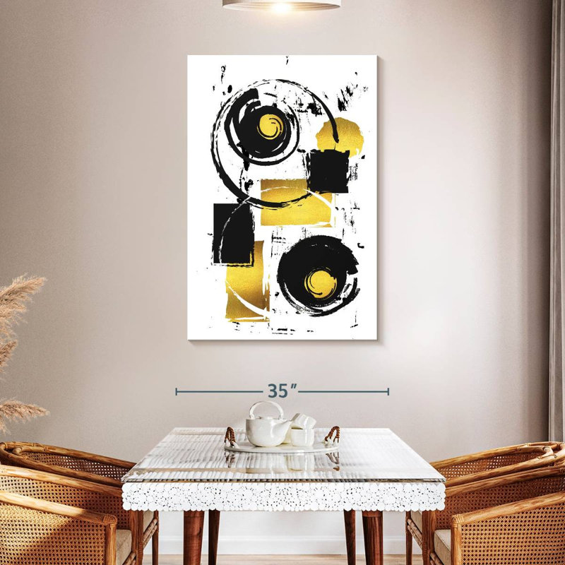 Avery, peinture abstraite dorée VII, H 48 po x l 32 po
