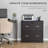 Vinsetto 2-Drawer File Cabinet With Lock And Keys, Vertical Storage Filing Cabinet With Hanging Bar For Letter Size, Home Office, Walnut-123994476