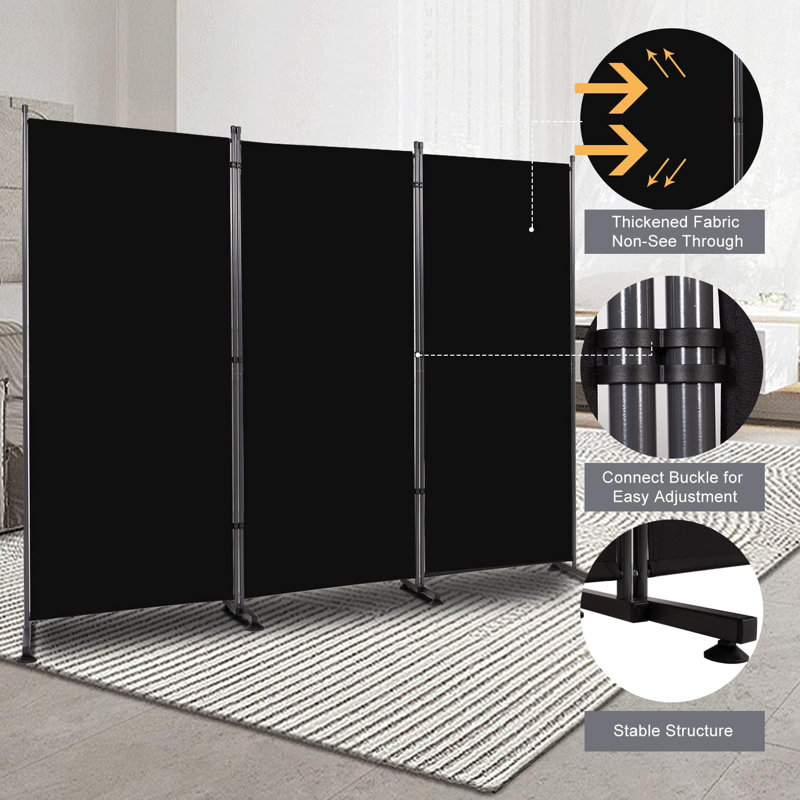 Natural Bamboo 6ft Folding Privacy Screen Room Divider