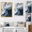 «Blue and White Enigmatic Stones II», reproduction sur toile abstraite en marbre-108914357-108914358
