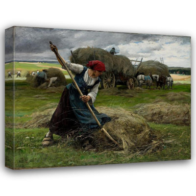 «Haying Scene» par Julien Dupré - Art mural sur toile tendue avec châssis