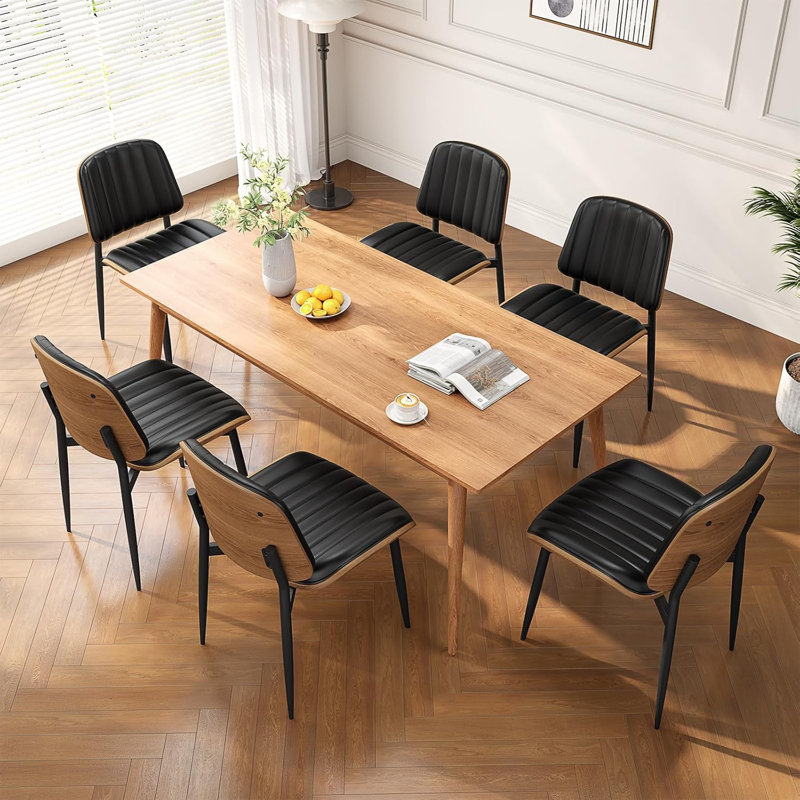 Ensemble de chaises Mid-Century Modern, 8, Noir