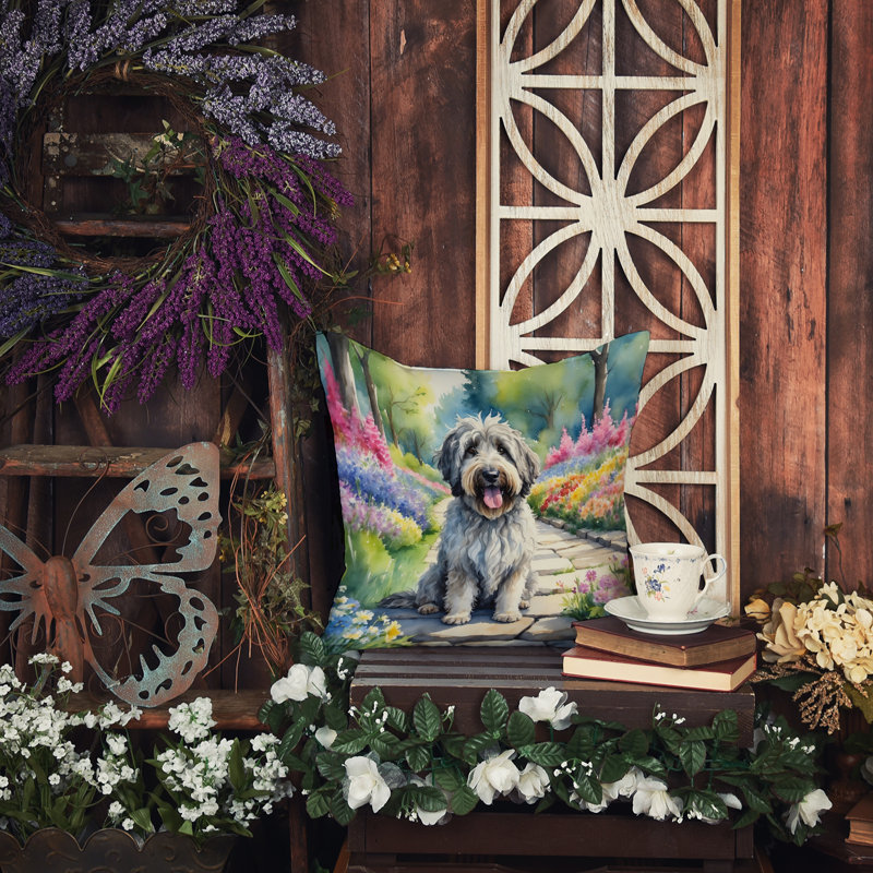 Coussin décoratif intérieur / extérieur Spring Path, H 14 po x l 14 po