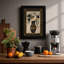 Gold Striped Abundance Botanical - Framed Print-1801815874-1801815884
