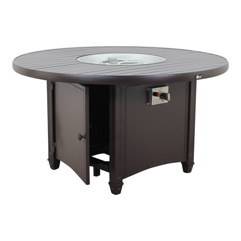 Madison 5 pc Motion Firepit Seating Group Includes: One 48" Round Firepit and 4 Motion Club Chairs