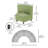 Kid Comfort Collective Modular Wedge Chairs, 4-Pack - Fern Green-124164487