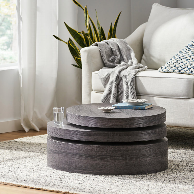 MODERNESQUE ROTATING COFFEE TABLE- Rotating Coffee Table