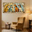 Ensemble de 3 reproductions d'art sur toile de style vitrail chats et chiens-148763624