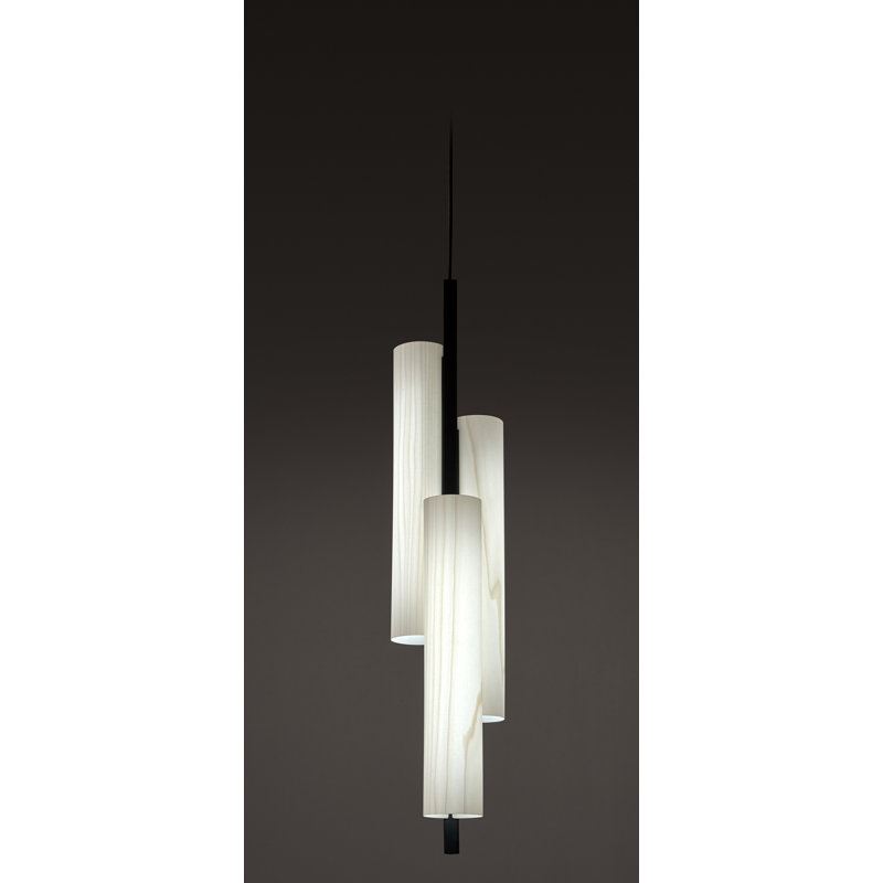 Black Note 3 - Light LED Pendant, Ivory White, Matte Black