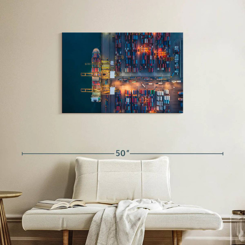 Mehar Container Cargo Ship Port, 24" H x 36" W