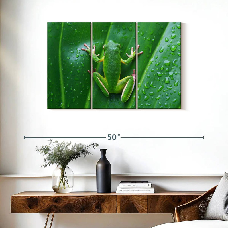 Camouflaged Frog, 24" H x 38" W