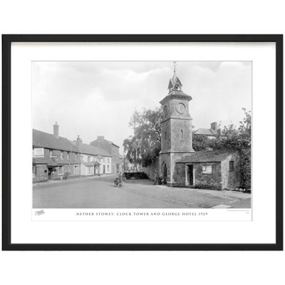 Nether Stowey, Clock Tower And George Hotel 1929 - Single Picture Frame Print
