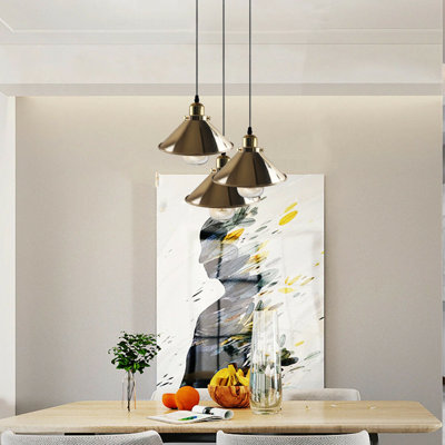 Seaside 3 - Light French Gold Cluster Pendant