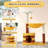 36.6 In Flower Cat Tree With Well-padded Perch, Cat Tower With Sisal Scratching Posts, Yellow