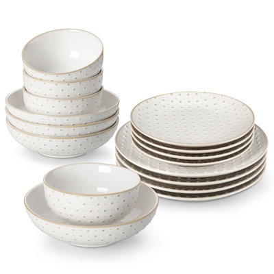 Piece Stoneware Dinnerware Set - Service for 4