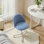 Petit fauteuil de bureau ergonomique en molleton Modern Teddy