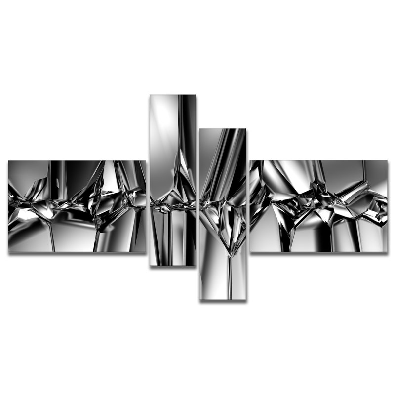 « black white crystal background », impression à multiples images sur toile