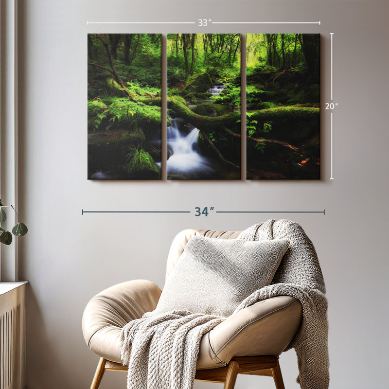 «Sangdong Moss Valley», 3 pièces, H 20 po x l 33 po x P 1,25 po