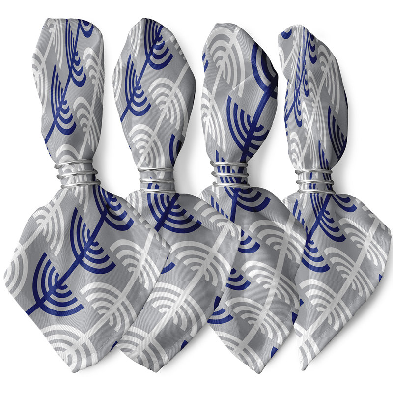 Ensemble de serviettes 4 pièces Kamillah, L 18 po x L 18 po, Gris