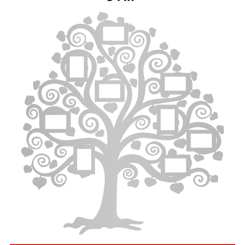 Décalcomanie murale images arbre familial, Argent
