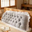 Cotton Grey Rectangular Backrest Back Cushion