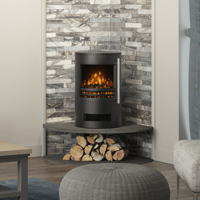 Tunstal Flare 41 cm W Black Electric Fireplace with 6922.3 BTU