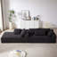 Ensemble de canapé modulaire rembourré en chenille Modern, ensemble de canapé modulaire modulaire en L de 108 po avec 6 coussins, canapé-lit combiné gratuit pour le salon, la chambre à coucher (méridienne gauche)