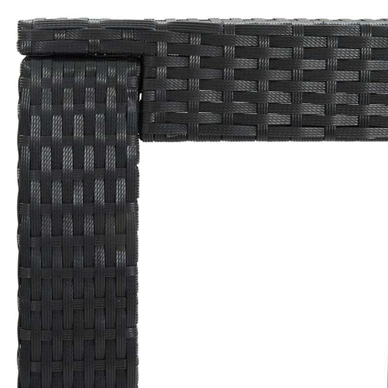 Ensemble bistro pour patio, Cadre noir / coussin blanc
