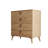 Stylish Oak Dresser with 4 Drawers, 31.5 x 35.7 x 17.7 inches | 100% Melamine Coated Particle Board, Thickness: 0.7 inches | Scandinavian Design, Numerous Shelves, Plastic Legs, Wall-Mountable for Modern Homes-486652397