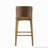 Indoor Walnut Finished Wooden Barstool, Set of 2