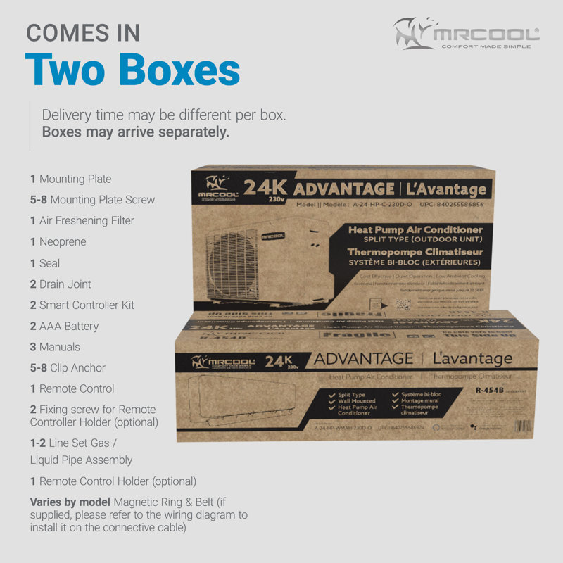 MRCOOL 12,000 BTU White Ductless Mini Split Air Conditioner and Heat Pump