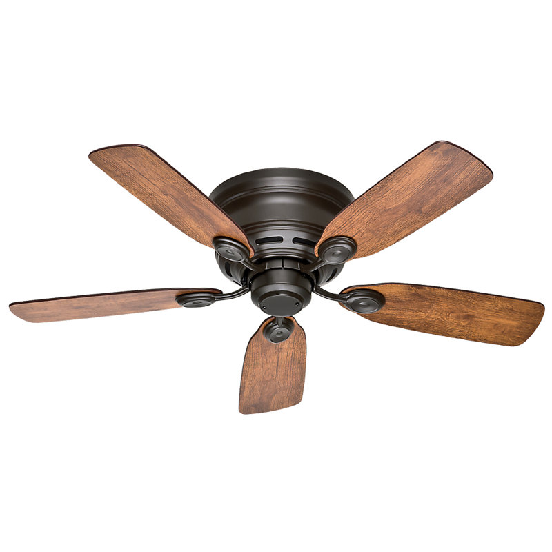 42" New Bronze Low Profile Ceiling Fan with Oak Blades