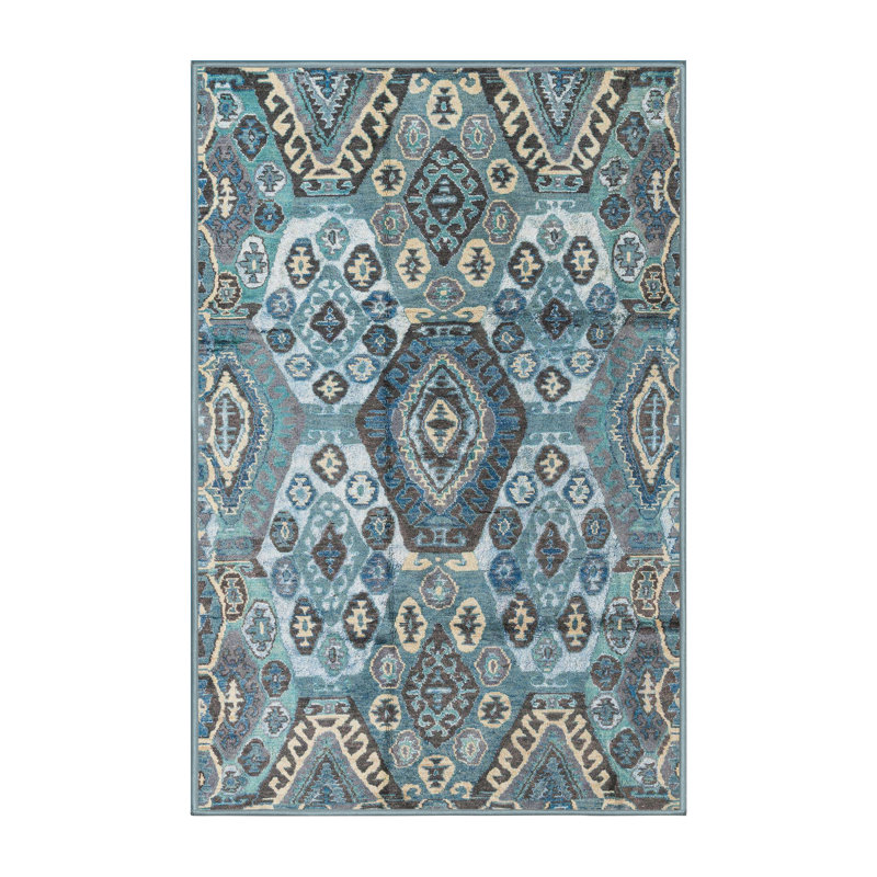 Abstract Indoor Rug, Rectangle 7' x 9'