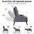 Jonilda Upholstered Accent Chair and Ottoman with  Adjustable Backrest-98676735