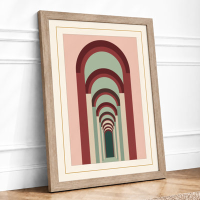 Receding Archways Geometric - Framed Print