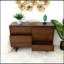 Commode à 6 tiroirs en noyer de style Mid-Century moderne H 32,2 po x l 47,2 po x P 17,7 po